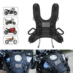 Motorcycle Fuel Tank Bag Mounting Base Motorcycle Universal Saddle Bag/Tail Bag/Seat Bag Mounting Base US Flag Style