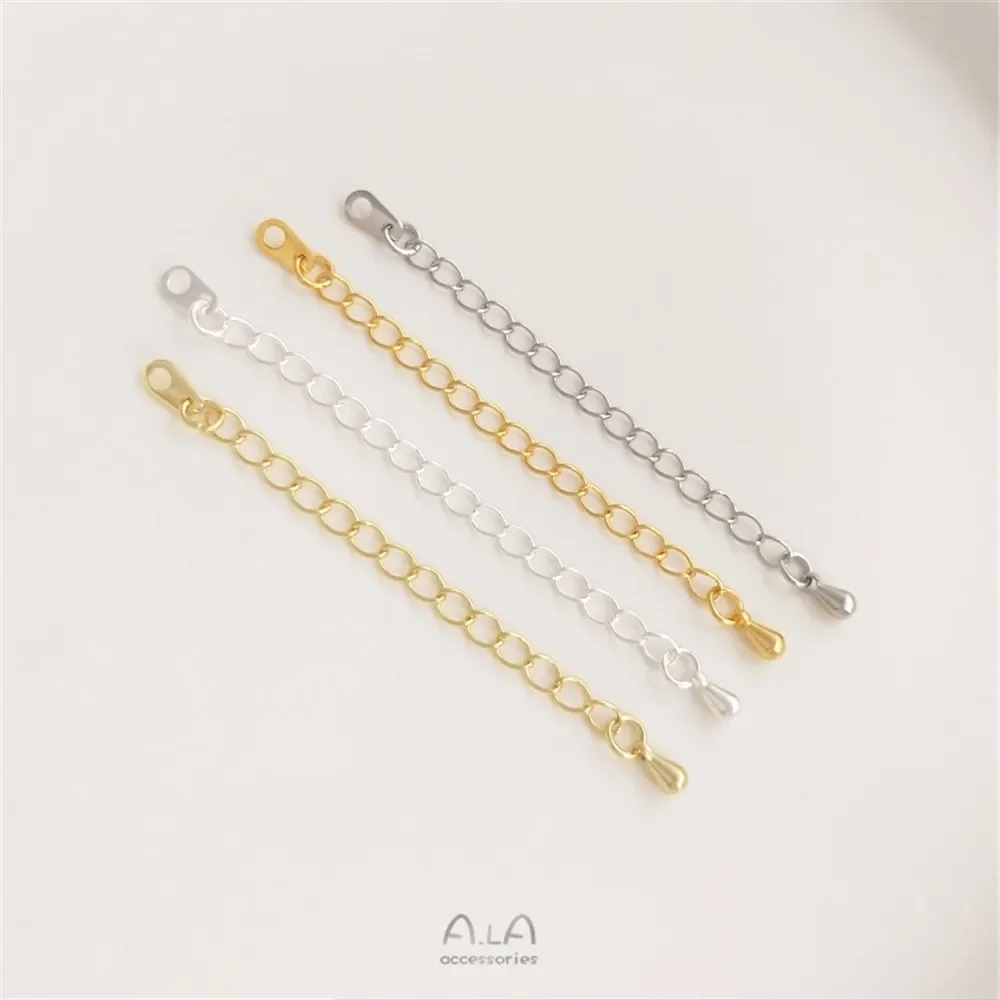 Staartketting Verkoperd 14K18K echt goud zilver verlengketting DIY handaccessoires ketting armband materiaal