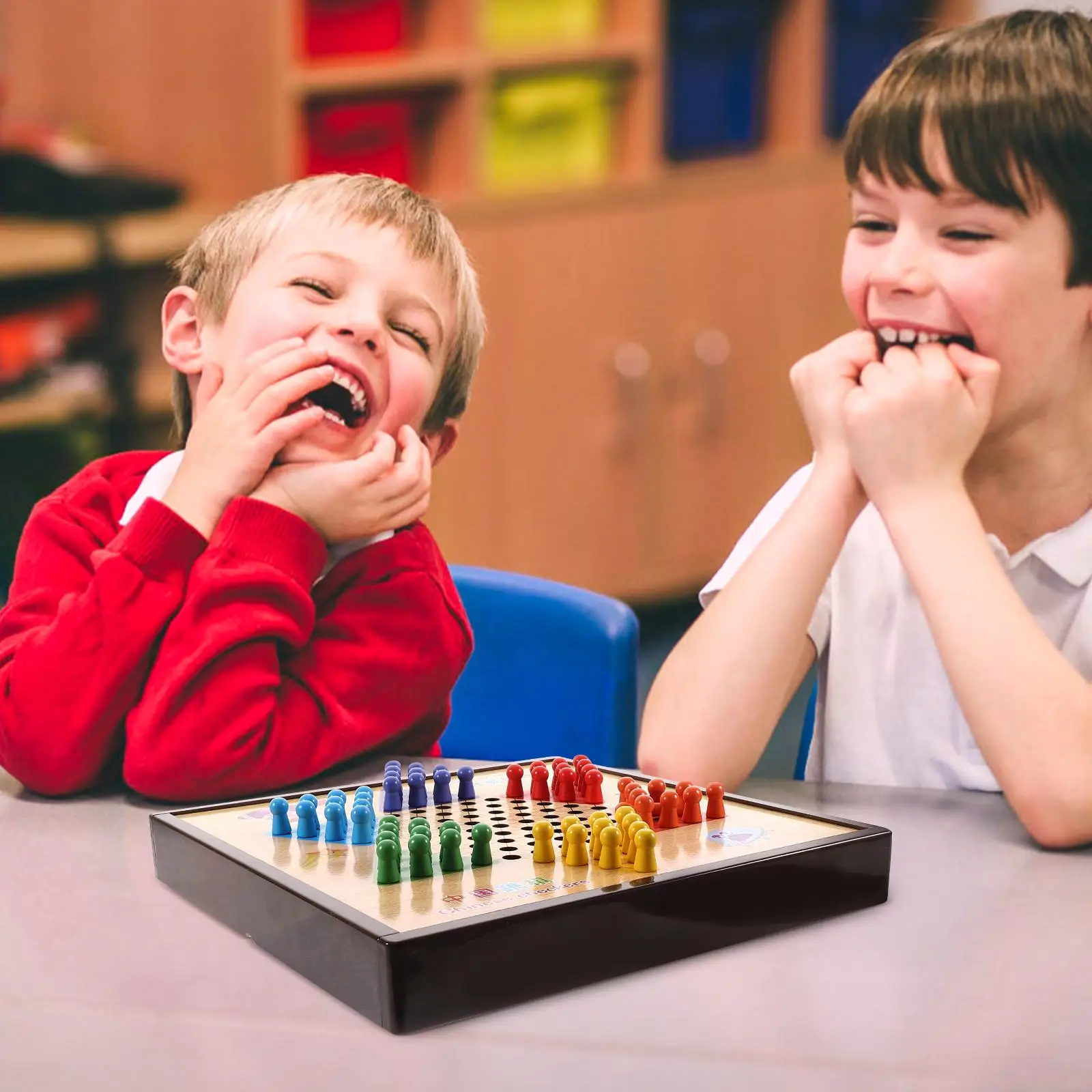 Jeu éducatif de dames tout-en-un, petite Table d'échecs, jeux cognitifs pratiques pour enfants et adultes, pour bureau, fête volante