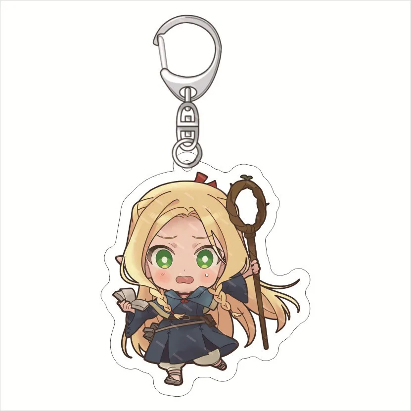 Anime Delicious In Dungeon Meshi Chilchack Laios Touden Marushiru figura acrilica portachiavi ciondolo Cosplay Charm Cartoon Keryring