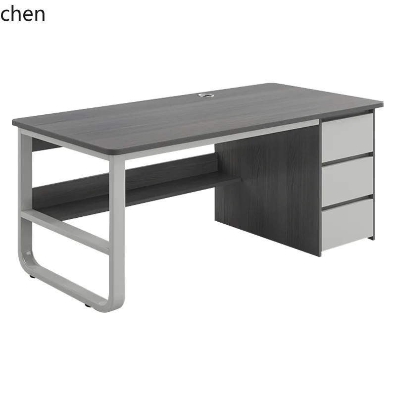 PYH Modern Simplicity Premium Sense Home Writing Computer Desk Desktop Workbench Bedroom with Drawer Office Table 5