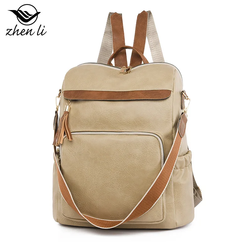 

PU leather bag 2025 women's personality, backpack girl, backpack fashionable, elegant trendy bags wholesale