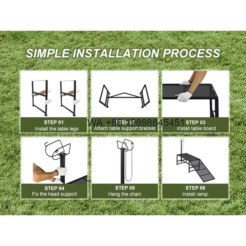 Wmwmnu for New Steel Sheep Bed Ramp Livestock Animal Husbandry Equipment PP Material Farm Retail Industries Shears Tool