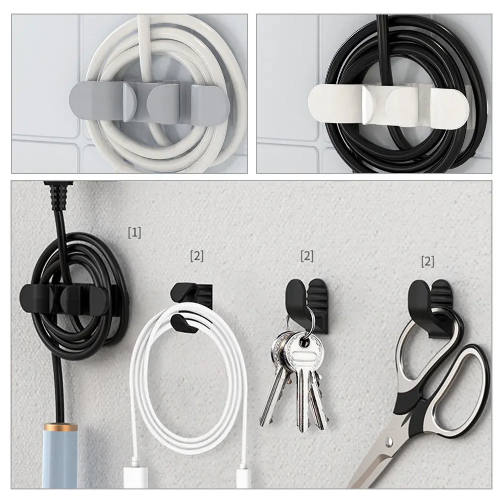 3Pcs Cable Organizer Solid Silicone Wire Holder Kitchen Appliance Cord Keeper Sticky Appliance Cord Organizer