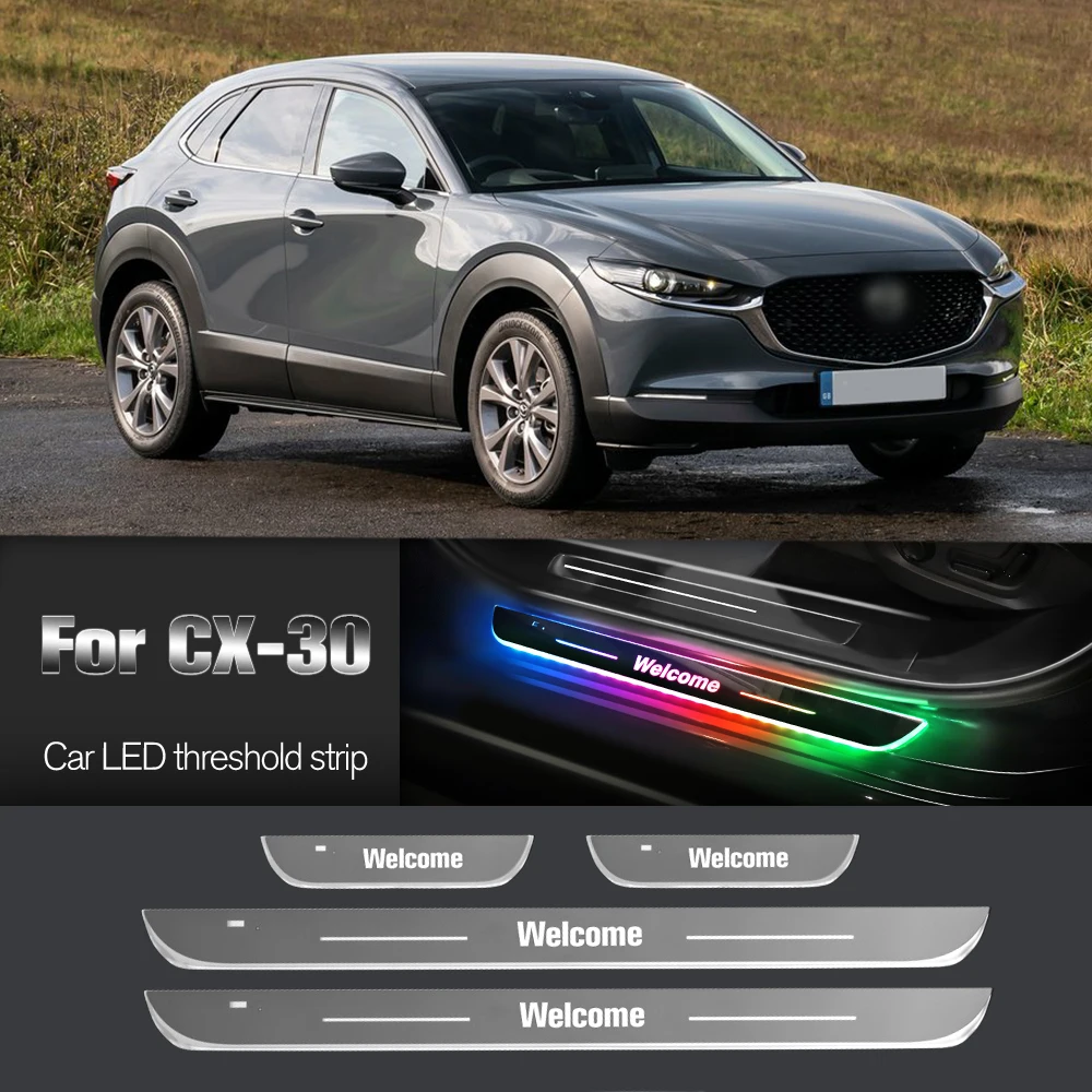 

Car Door Sill Light For Mazda CX-30 CX30 CX 30 DM 2019-2023 Customized Logo LED Welcome Threshold Pedal Lamp Accessories