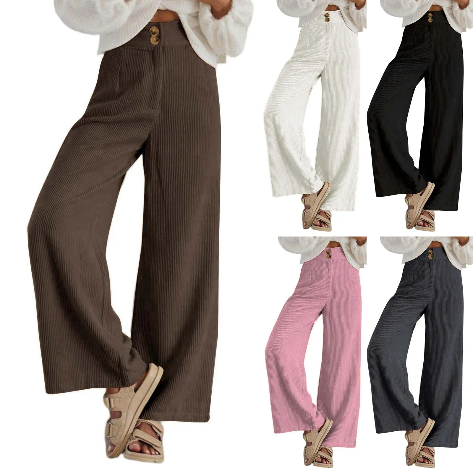 Womens Casual Pants Elastic Waist with Pockets Dress Pants for Women Business Casual Business Casual for Women Pants