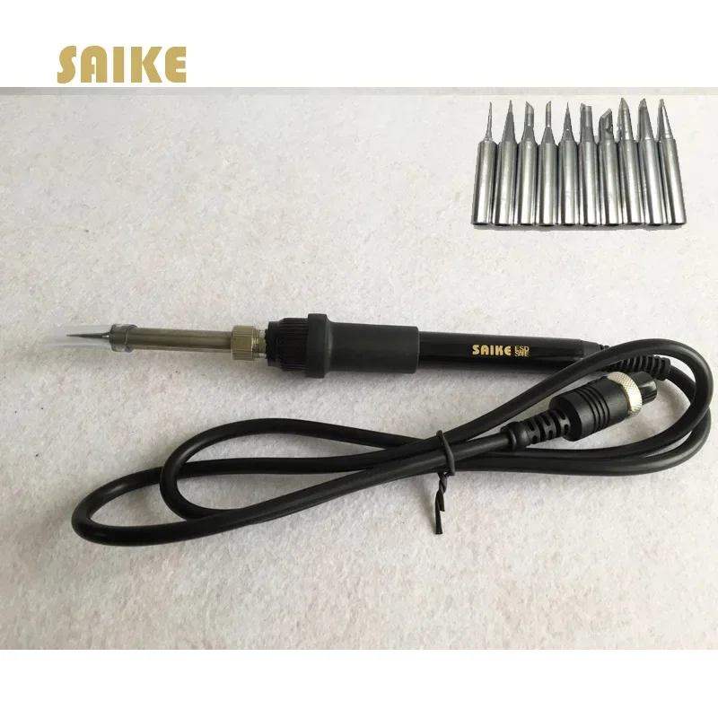 Stacja lutownicza Saike uniwersalna lutownica + 10 szt. Końcówka lutownicza do Saike 8586D 852D + 909D 898D