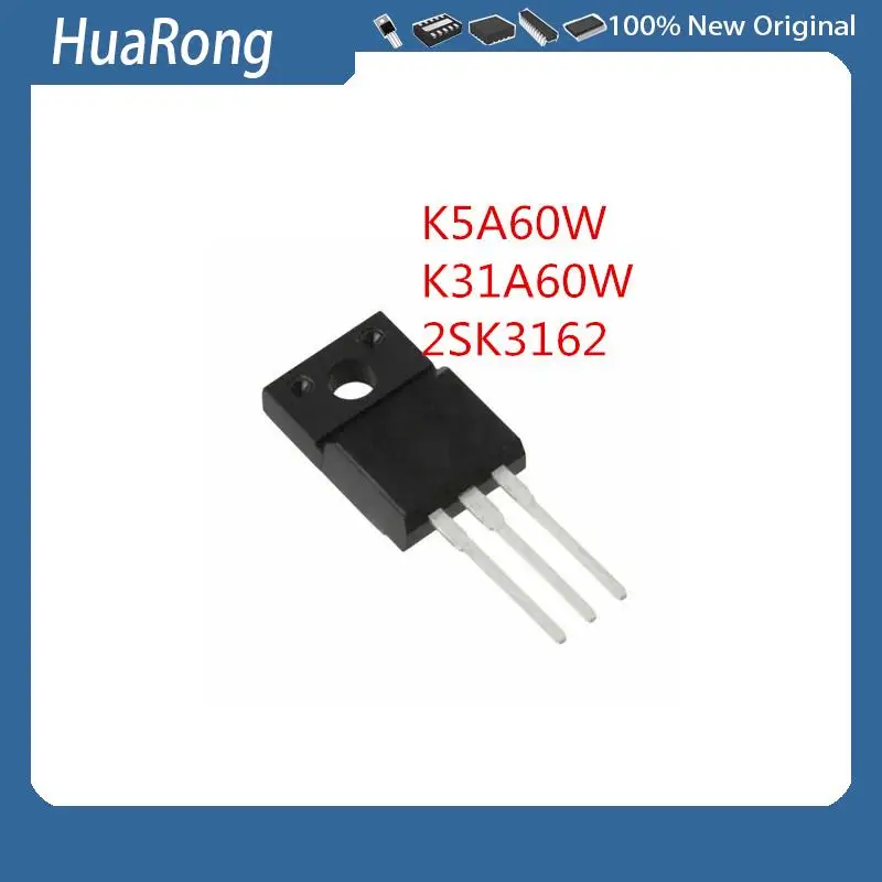 10PCS/LOT    K5A60W  TK5A60W  600V 5.4A    K31A60W   TK31A60W   600V 30.8A   2SK3162  K3162   200V 20A  TO-220F