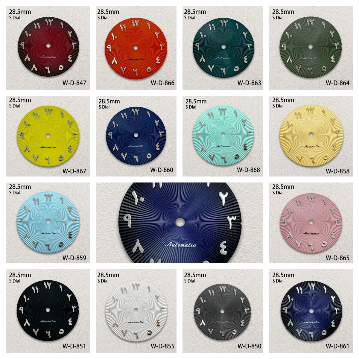

28.5mm S Logo Arab Dial Fit NH35/NH36 Japanese Movement Radial lines High-Quality Watch Modification Accessories