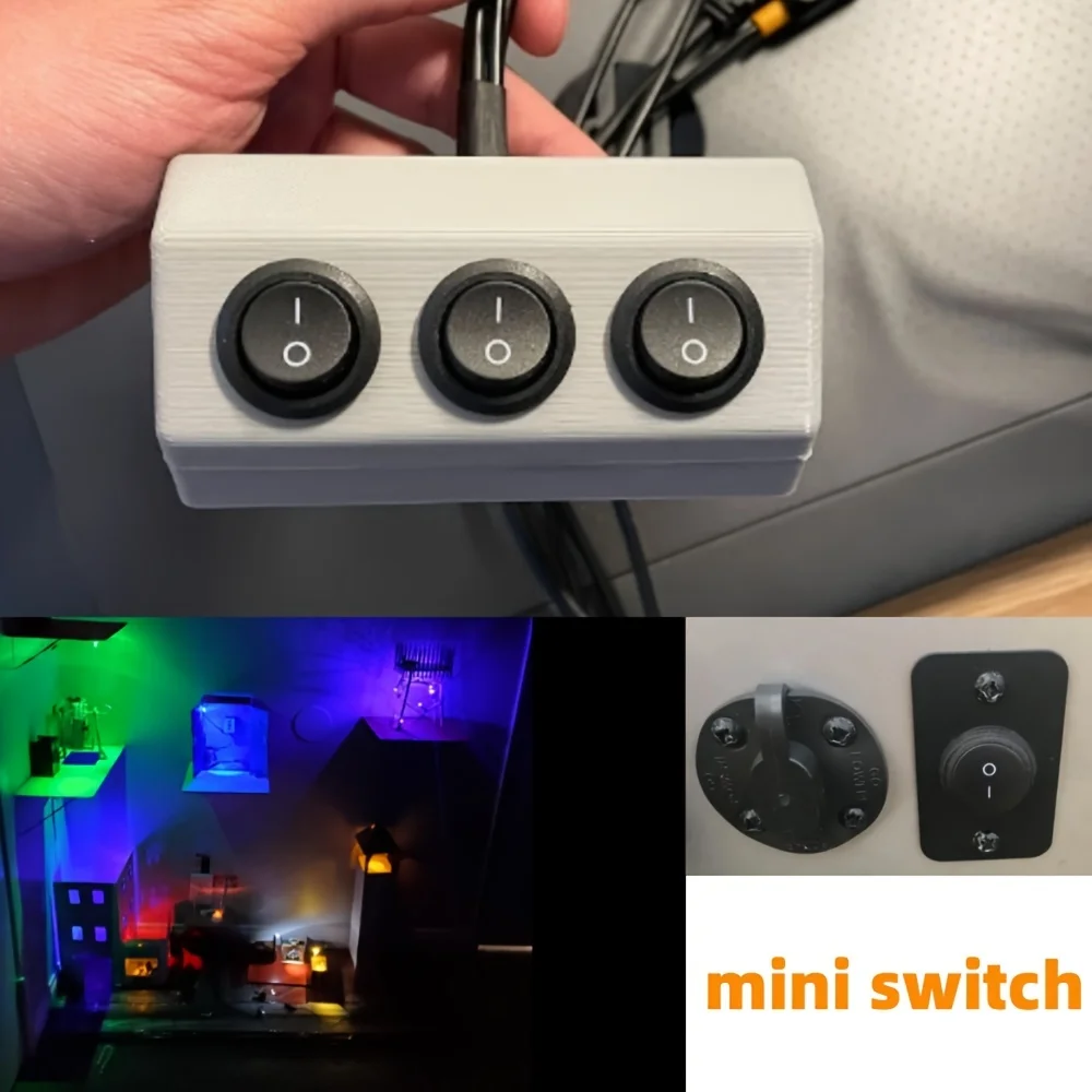 10pcs Switch 2 Pin Small ON/OFF Round Rocker Switch LED Illuminated Car Dashboard Dash Boat Van 3A 250V AC 6A 125VAC Power Switc