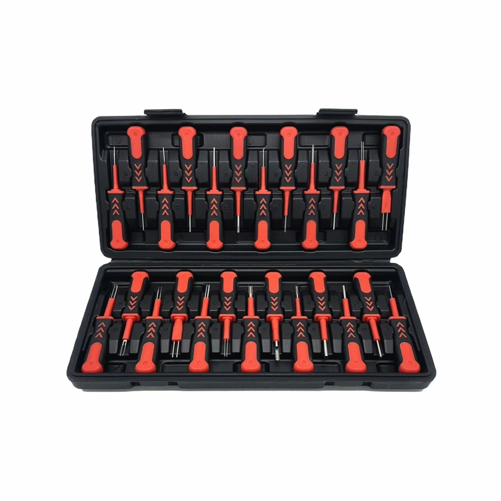 25Pcs/Set Universal Automotive Terminal Release Removal Remover Tool Kit Car Electrical Wiring Crimp Connector Pin Extractor Kit