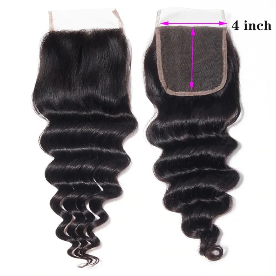 Loose Deep Wave Lace Frontal Loose Wave 13x4 Lace Frontal 4x4 5x5 6x6 Transparenter Lace Closure Echthaar mit vorgezupftem Haaransatz – Detail 5
