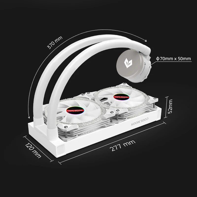 Imagem -05 - Radiador de Refrigeração a Água com Tubo Rgb pc Cpu Cooler Argb Aio Ventilador Líquido Lga 11x 1200 1700 2011 Am4 240 360