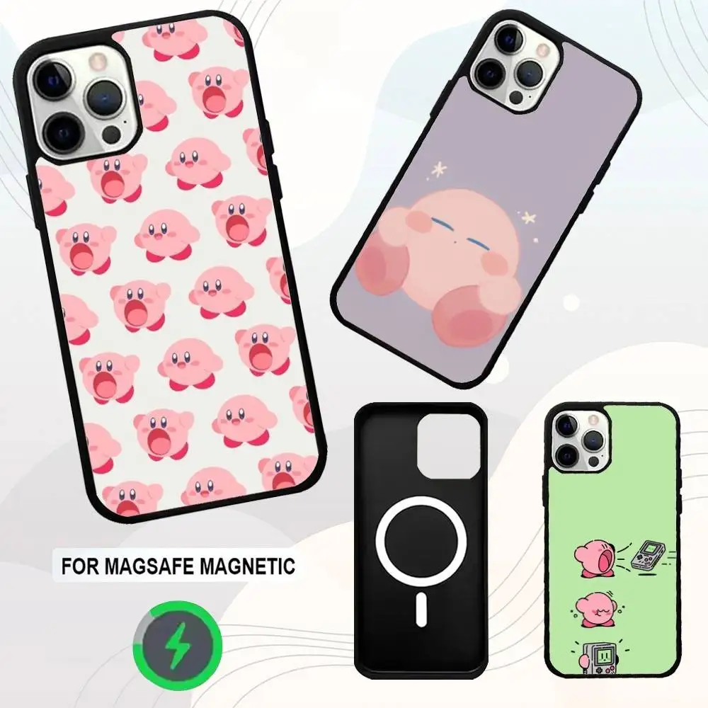 

Game Cartoon Cute K-Kirby Phone Case For iPhone 16e,16,15,14,13,12,11,Plus,Pro,Max,Mini Magsafe Magnetic Wireless Charging
