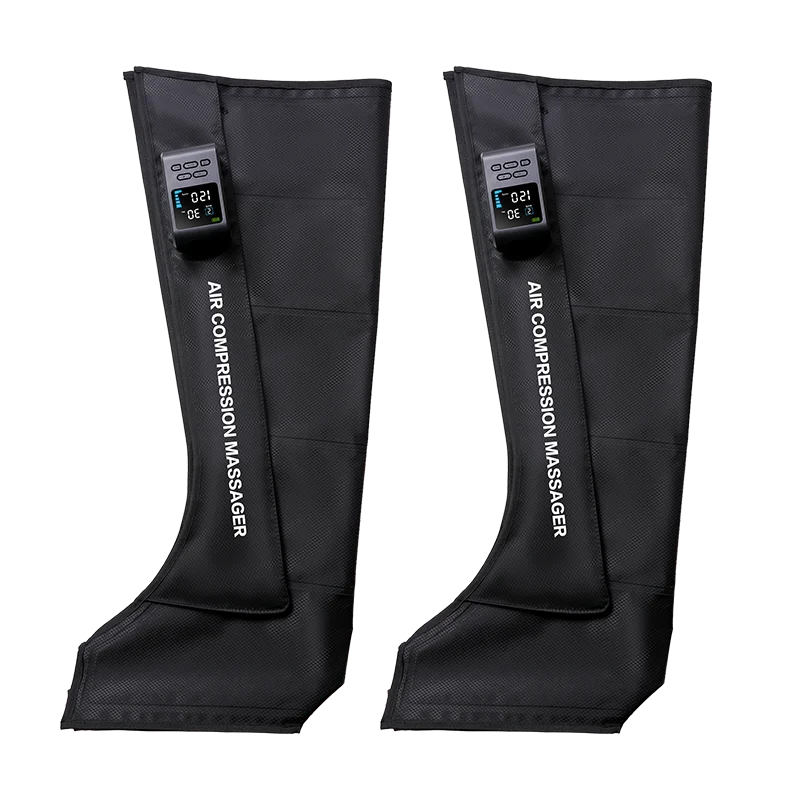 Wireless Leg Compression Massager, Air Pressure Boots for Circulation & Edema Relief, 5 Modes 7 Levels with Memory Function
