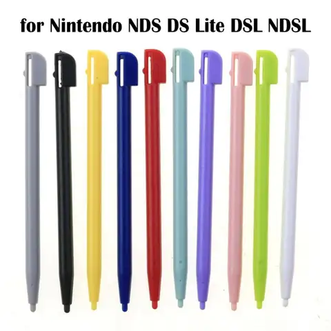 10PCS 다채로운 터치 스타일러스 펜 부드러운 플라스틱 필기 펜 게임 패드 보조 도구 Nintendo NDS DS Lite DSL NDSL