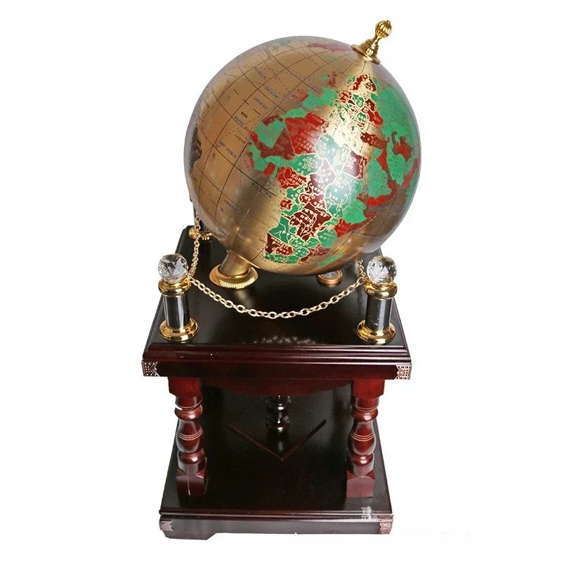 Pure copper globe ornaments, floor ornaments, home furnishings
