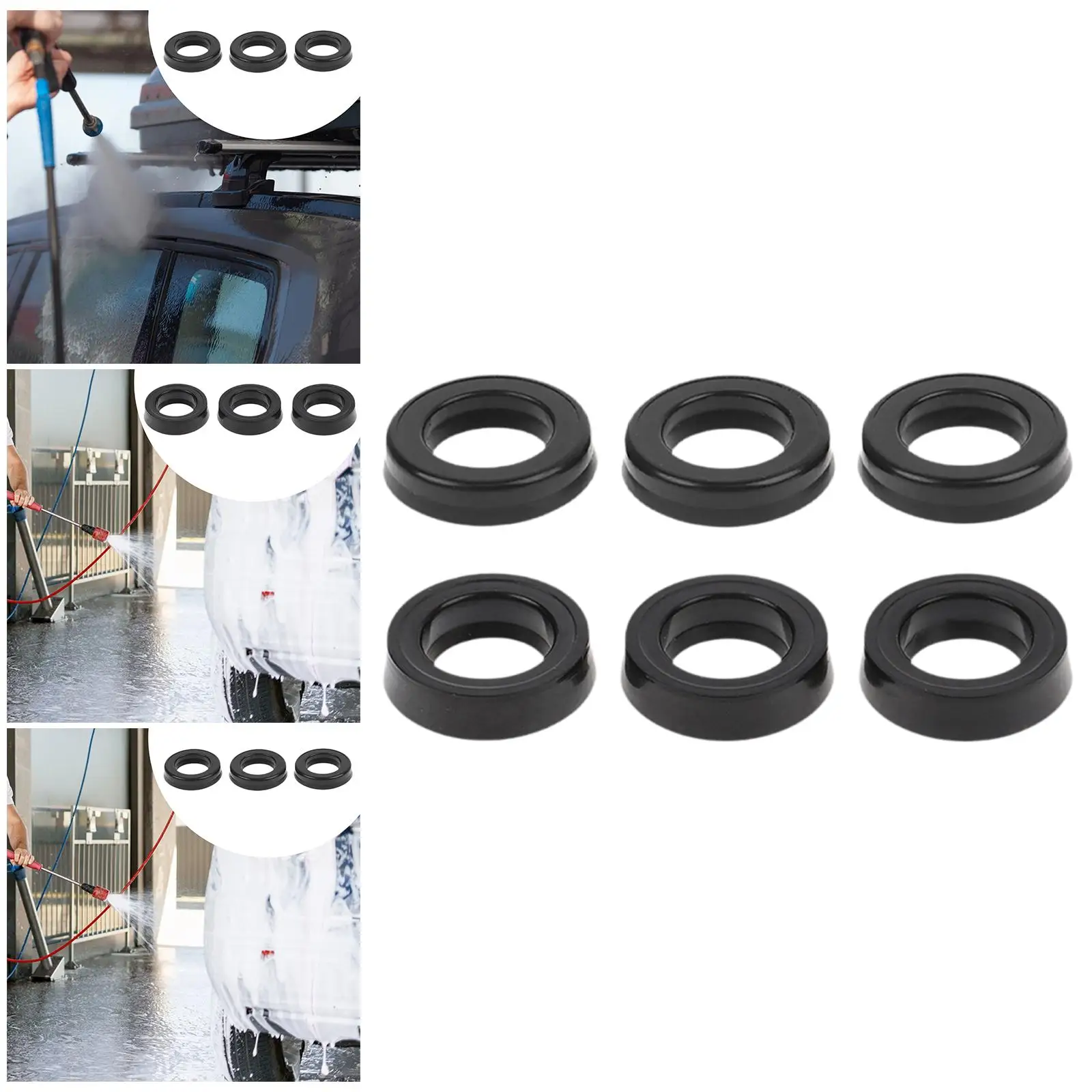 High Pressure Washer Water Seal Kit Flexible Rubber Replacement for Pump Head Car Washing Machines