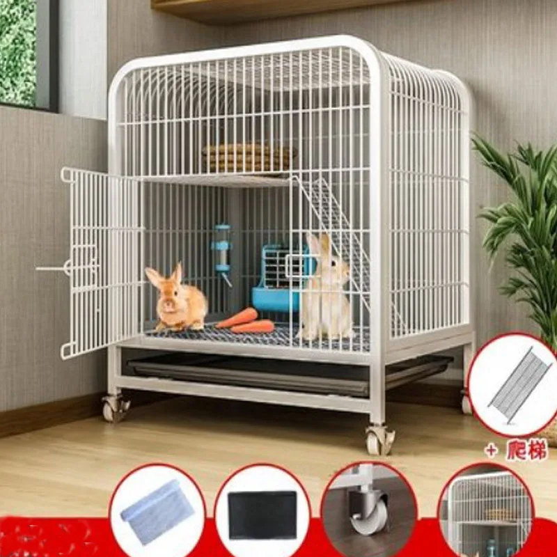 Imagem -04 - Gaiolas de Coelho Montadas para Pequenos Animais Bunny Anti Chew Mat House Bed Ninhos para Animais de Estimação Indoor Bunny Home Acessórios C600