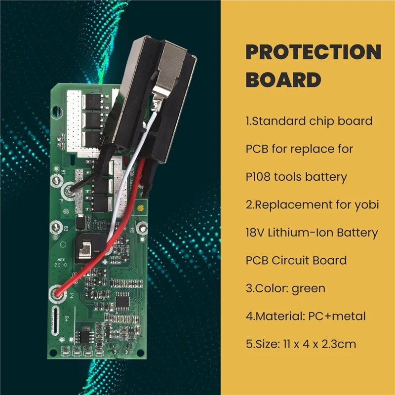 Hot-Li- Circuito di Protezione Ricarica Della Batteria PCB di Ricambio Per Ryobi 18V P108 RB18L40 Multimetro Multitool Facile Da Usare