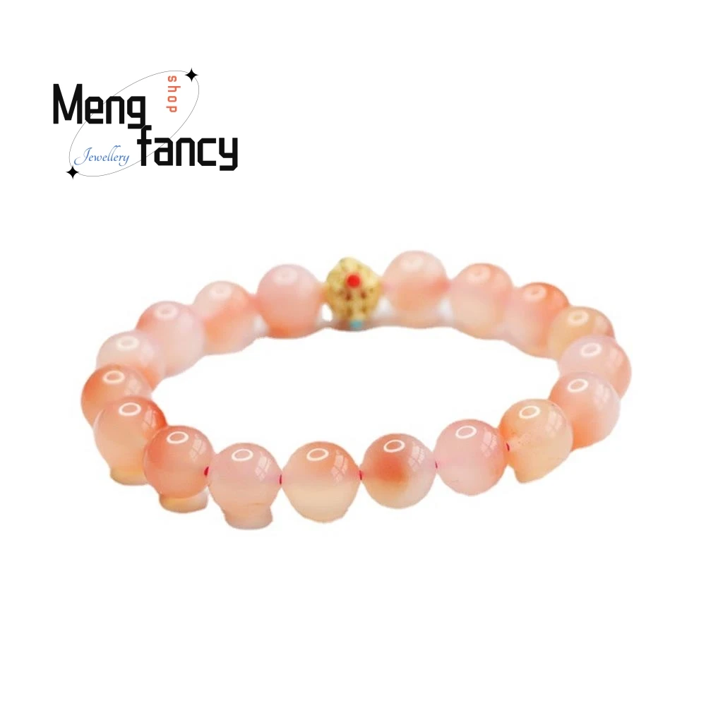 Natural Salt Source Agate String Crystal Colorful Bracelet Simple Elegant High-grade Fashion Jewelry Best Selling Holiday Gifts