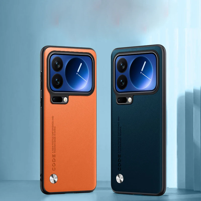 حافظة صلبة مقاومة للصدمات من جلد البولي يوريثان الفاخر لهاتف Xiaomi 17 Pro Max