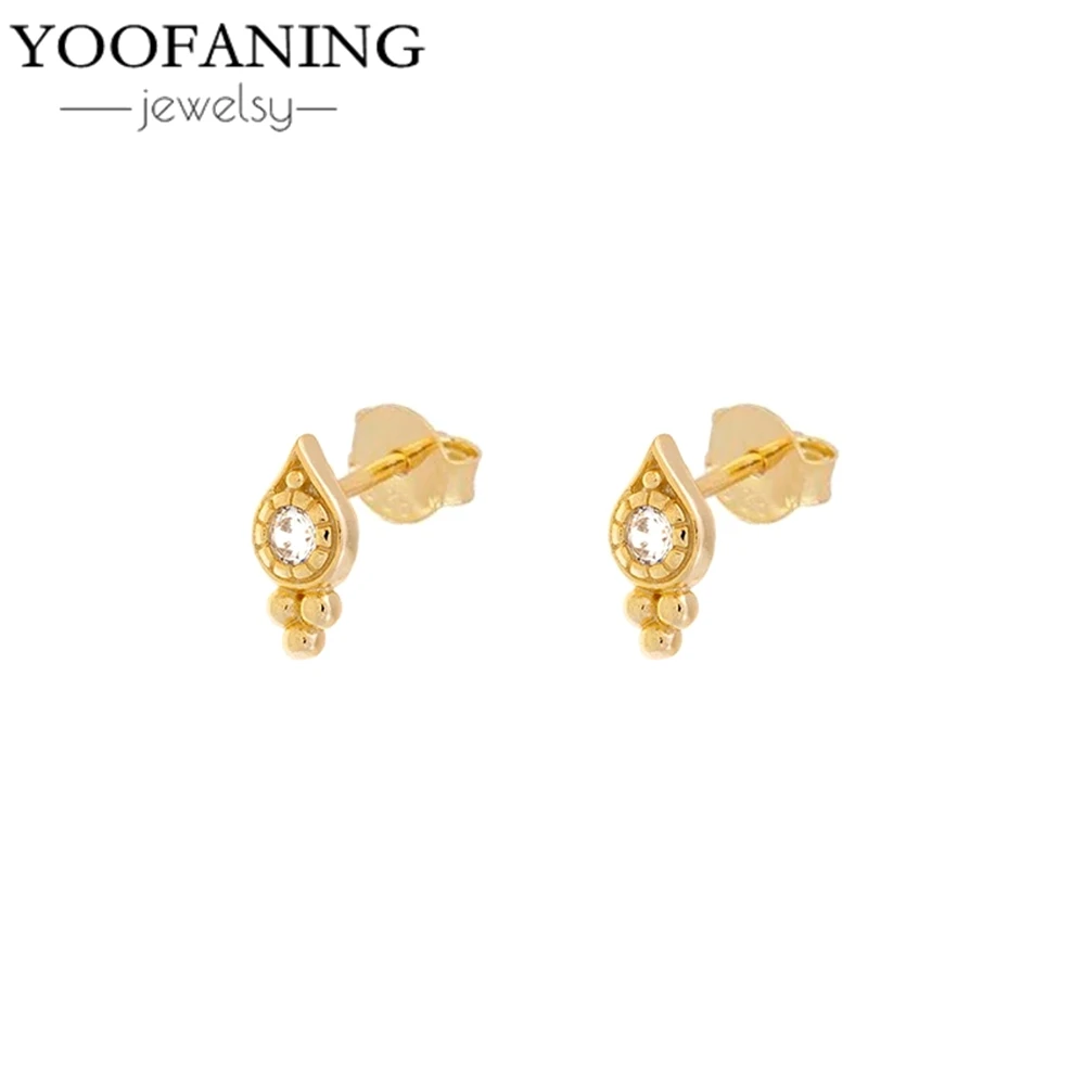 YOOFANING 925 Sterling Silver Earring Small Gold Silver Earring Star/moon/lightning Multi Design Women's Jewelry Earrings Party
