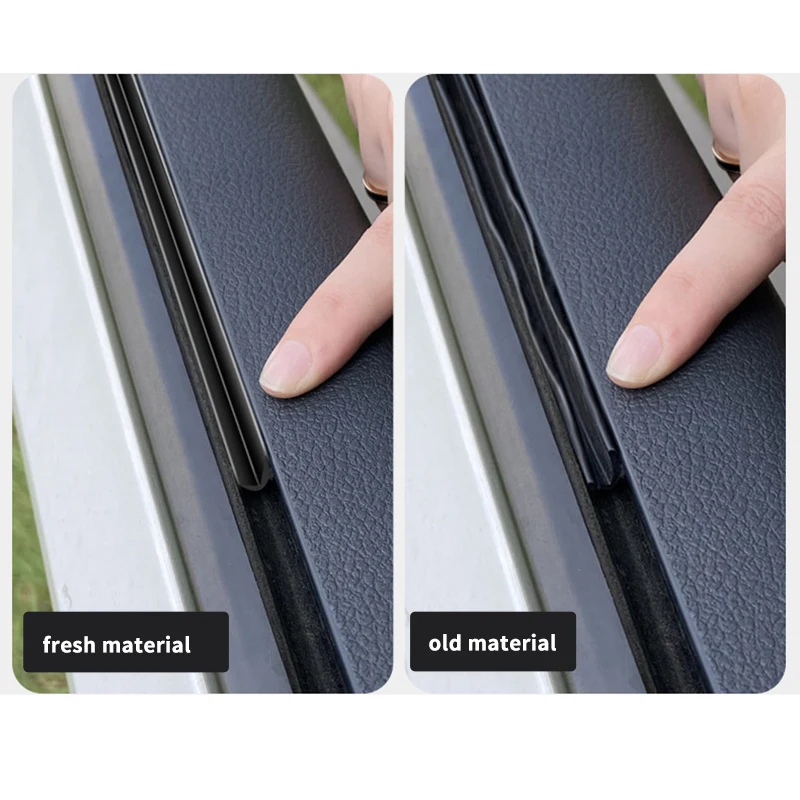 V Shape Car Window Seal Strip Car Side Window Sealing Strip Auto Rubber Side Window Filler Noise Insulation Weatherstrip Sealan