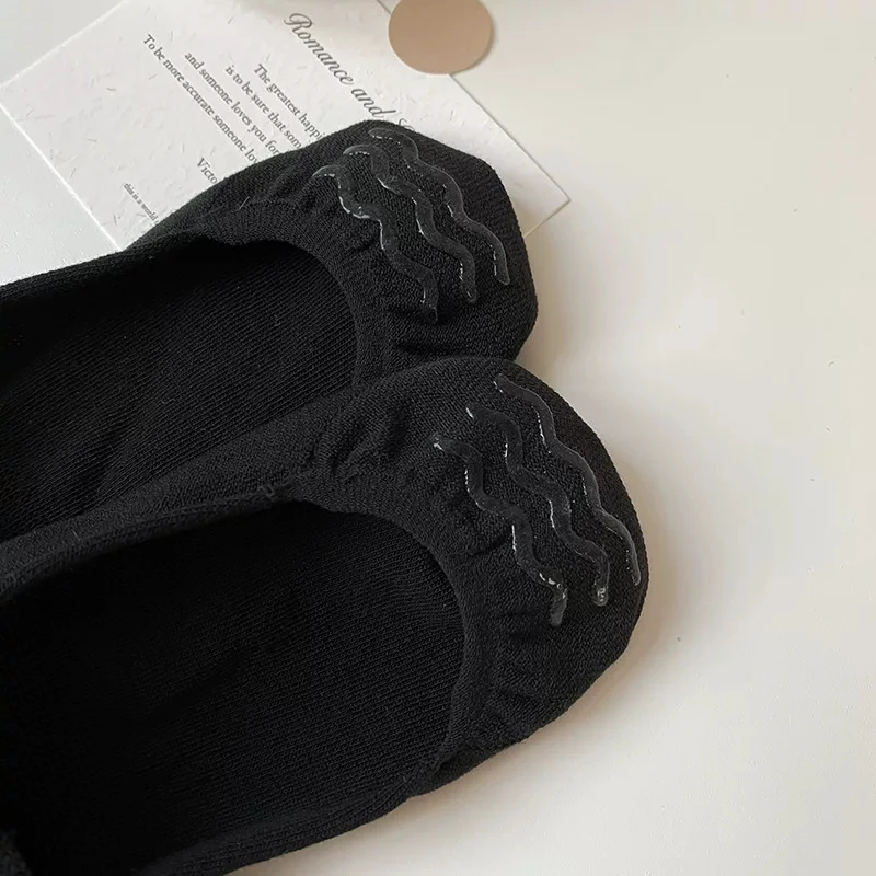 6 Paar Maillard Damen-Socken in Uni-Farben, unsichtbare Bootsocken, dünn, atmungsaktiv, rutschfest, niedrig geschnitten, für flache Schuhe, Sommer – Detail 3