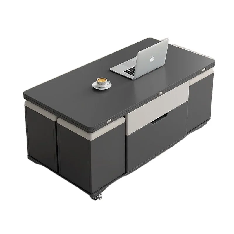 

Multifunctional coffee table Small apartment tea set table Household dining table Lifting integrated tea Living room