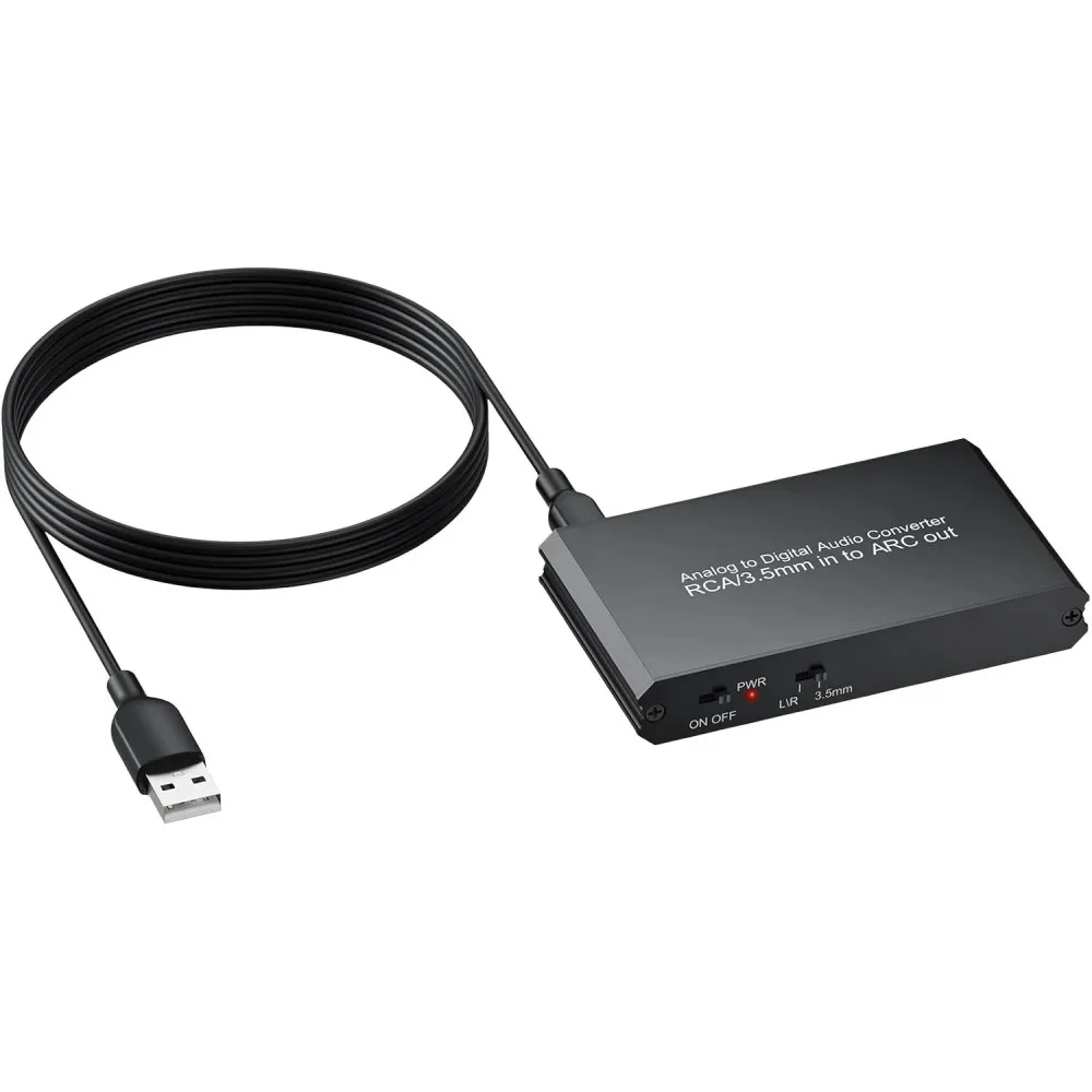 RCA to ARC audio converter analog digital audio converter 3.5mm to ARC audio return adapter