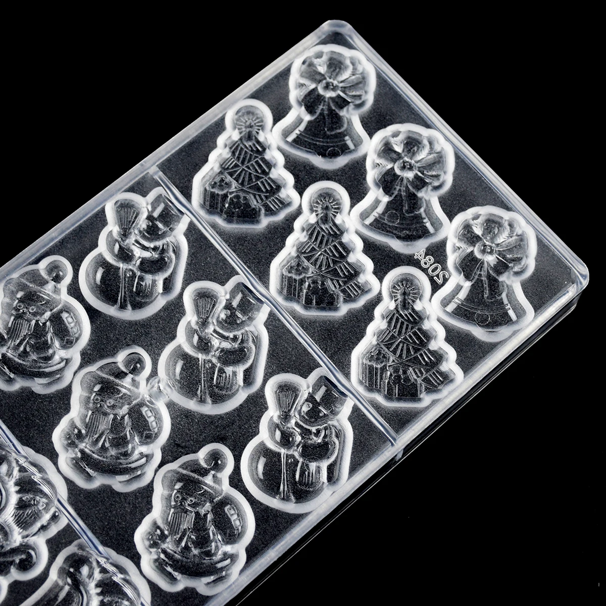 New Chocolate Mold Polycarbonate Christmas Shape Candy Bonbons Plastic Confectionery Tray Pans Baker Baking Pastry Tools