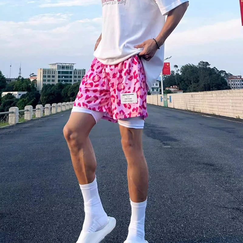 

American Streetwear Basketbal Shorts Men Fitness Training Workout Sport Short Pants Women 2025 Summer Gym Jogging Mesh ee Shorts