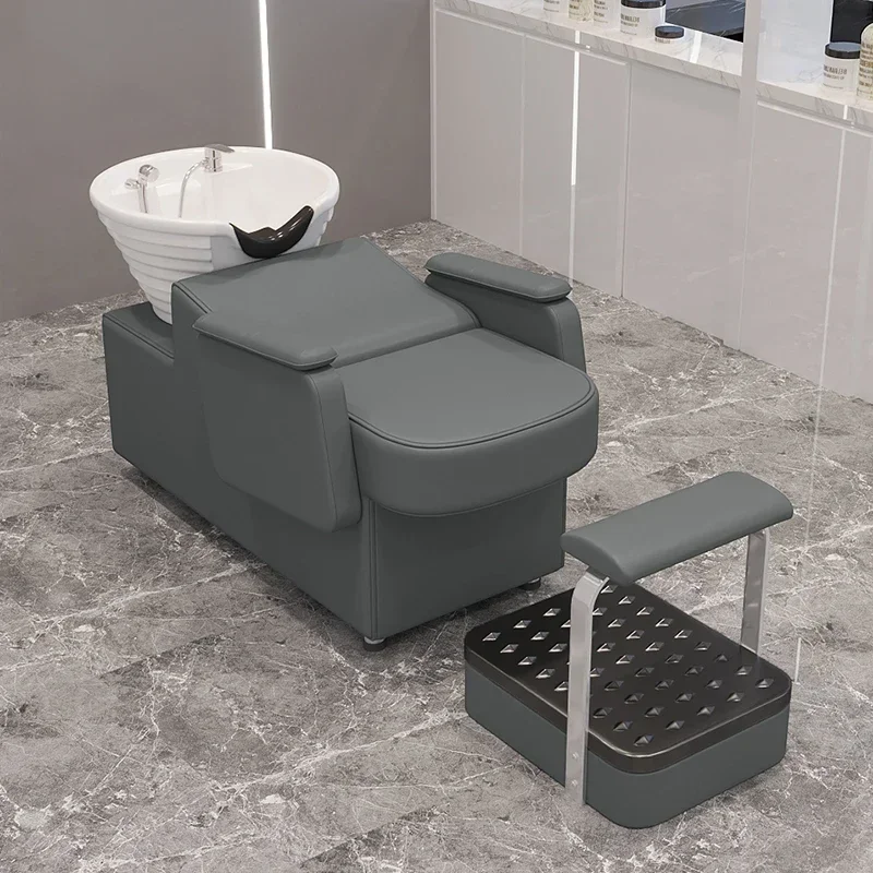 

Luxury Chairs Stylist Recliner Pedicure Italian Lying Light Luxury Shampoo Chair Salon Washing Shaving Massage Bed Basin Cadeira