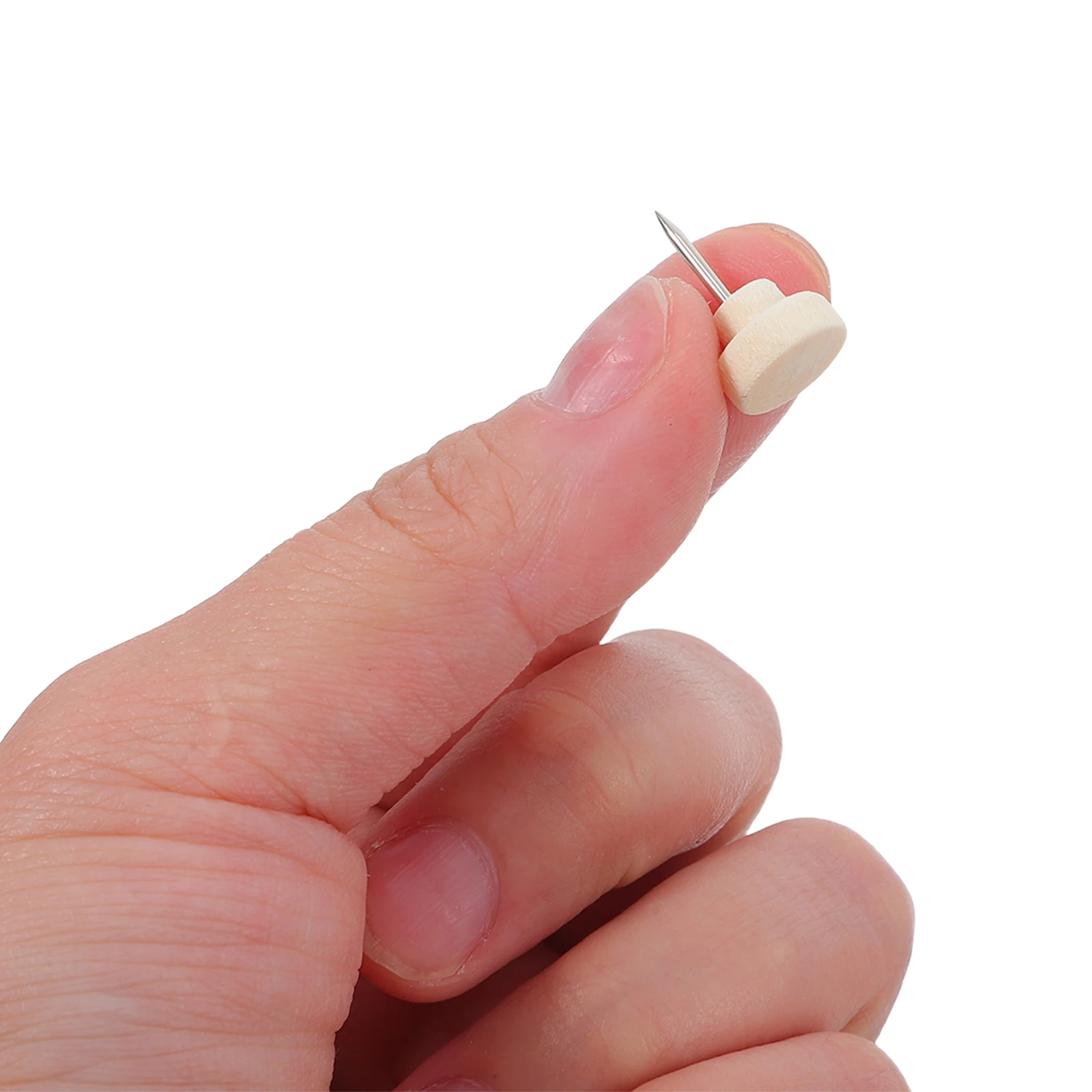 

50 pcs Round Wooden Push Pins Decorative Thumb Tacks For Wall Diy Photo Display Office Home Decor Bulletin Board Corkboard Pins