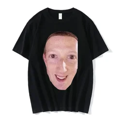 Cursed Zucc T Shirt Cursed Meme Facebook Meme Mark Zuckerberg Short Sleeve T Shirts Plus Size Tops Streetwear