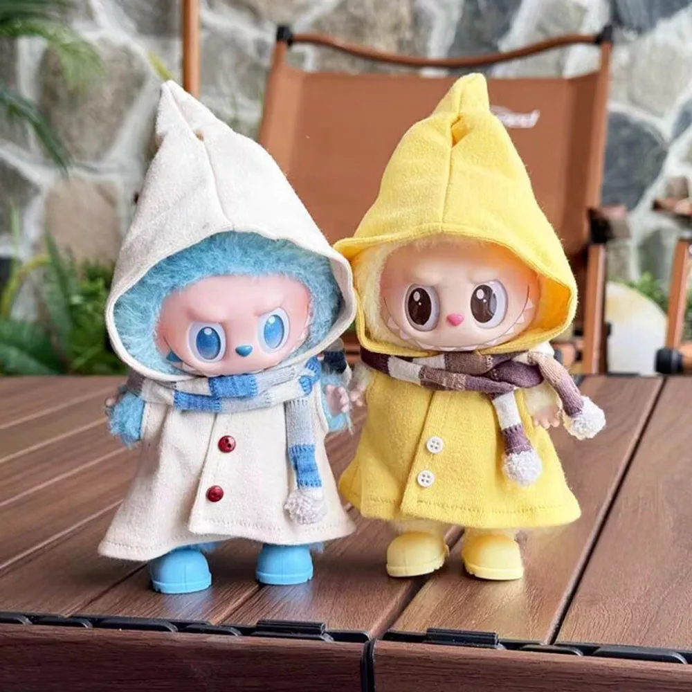 2025, neue Kleidung für Labubu-Puppen, Kleidung, Elfen-Umhang, Mantel, rot, Weihnachten, Neujahr, Kleidung, Outfit, Zubehör [keine Puppe]