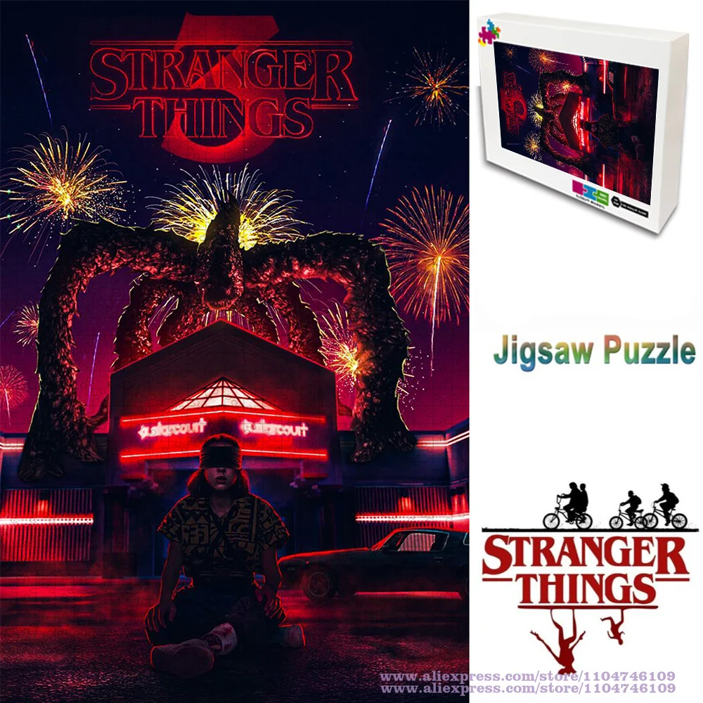 

Stranger Things Puzzle Jigsaw 108/200/300/500/1000/1500Pcs Intelligence Puzzles for Kids & Adults Puzzles Home Decoration