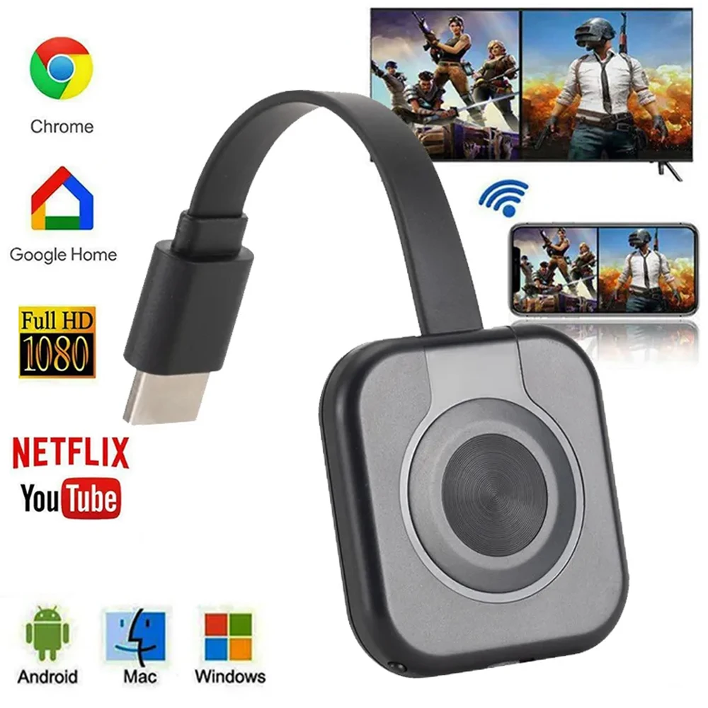 1080P HD Wireless WiFi Display Dongle TV Stick Video Adapter Airplay DLNA Screen Mirroring Share For IPhone IOS Phone To TV