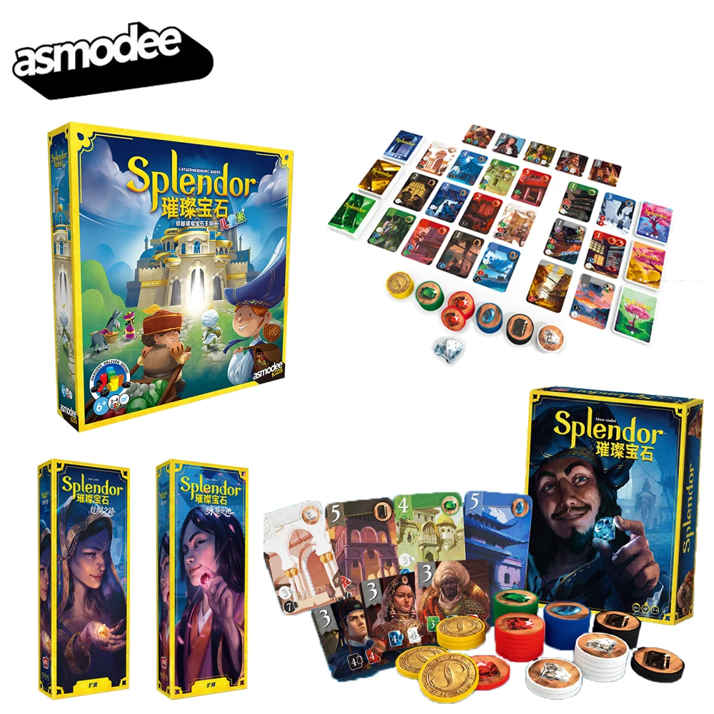 

Asmodee Splendor Gathering Kids Board Game Anime Card Family Strategy Party Puzzle Children's Edition Son's Gift Card