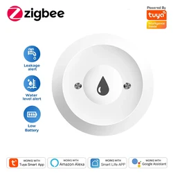 Tuya ZigBee Smart Water Immersion Sensor Leak Detector Flood Water Leakage Alarm App Smart Life Control Need Zigbee Gateway