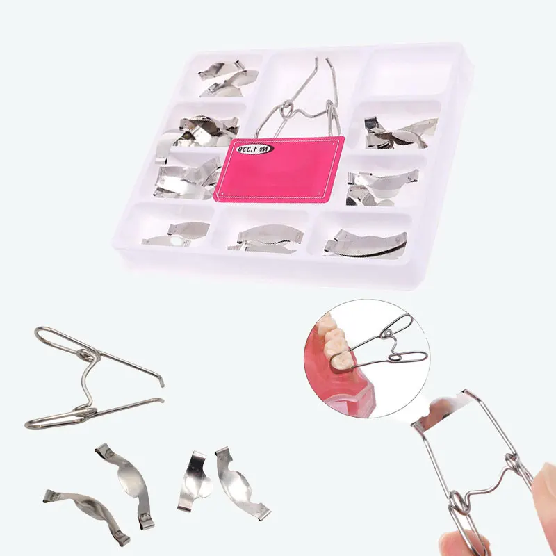 

Стоматологическая матрица с пружинным зажимом No.1.330, секционные Контурные металлические матрицы, полный комплект для замены зубов, инструменты Dentsit