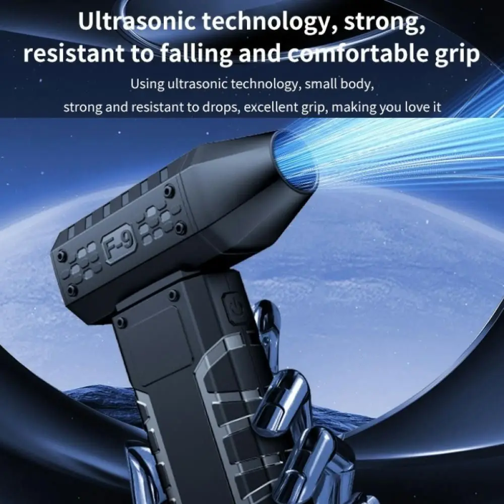 80000 RPM Handheld Violent Turbo Fan LED Display Lighting Lamp Powerful Dust Blower Powerful Airflow 100 Speed Adjustable