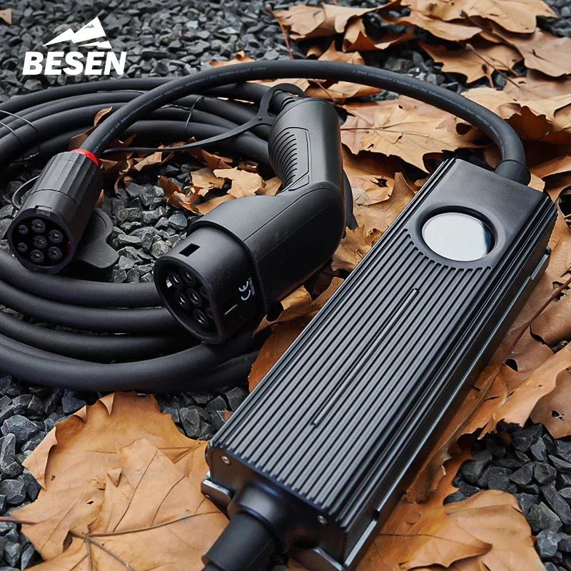

BESEN IP66 16kW PORTABLE CHARGING STATIONS 32 amp EV CHARGER with LCD TOUCH SCREEN