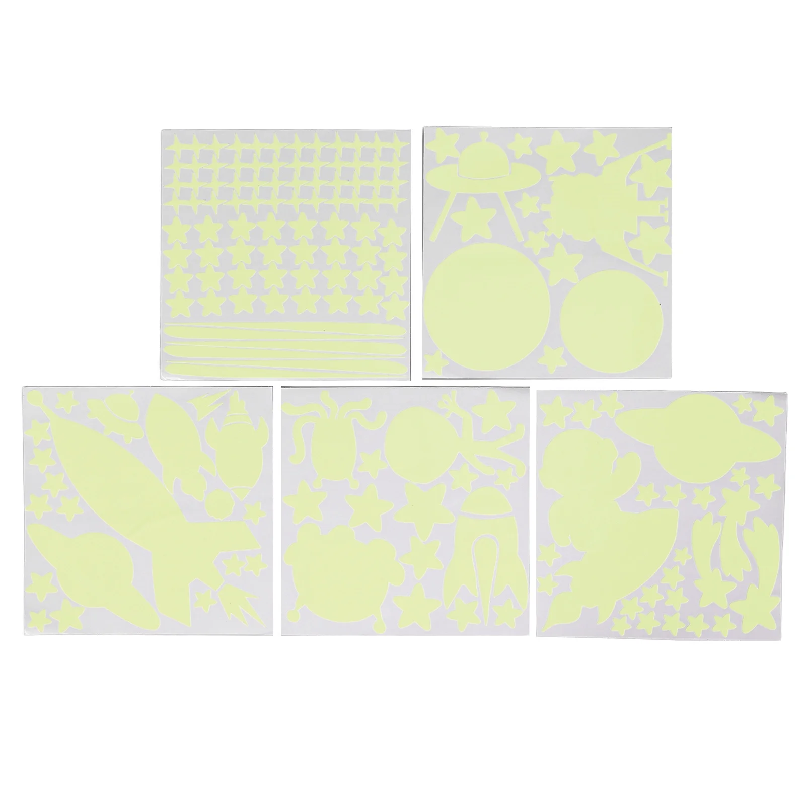 184pcs Glow in The Dark Stickers Space Ship Theme Self Adhesive Glowing Ceiling Decals