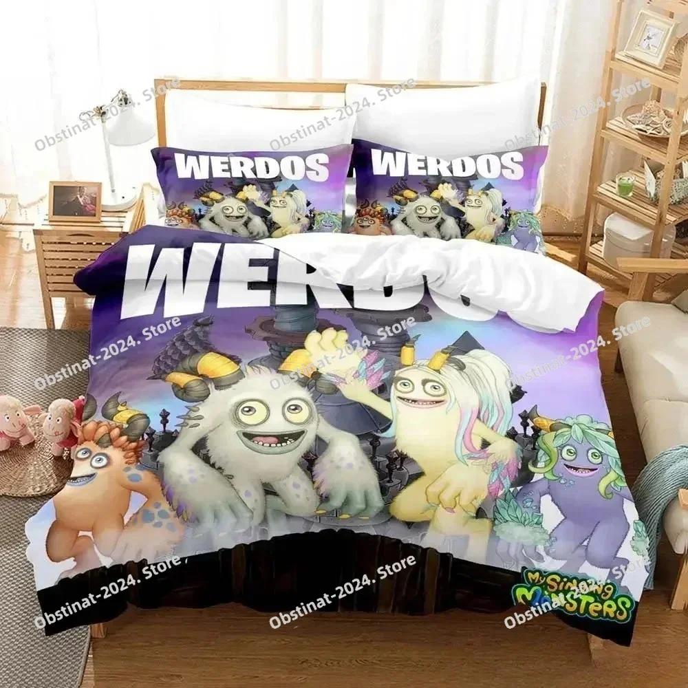 

Game My Singing Monsters Printed Bed Set Duvet Cover Pillowcase Bedding Set Bed Linen Sheet Quilt Cover Full Queen King Size