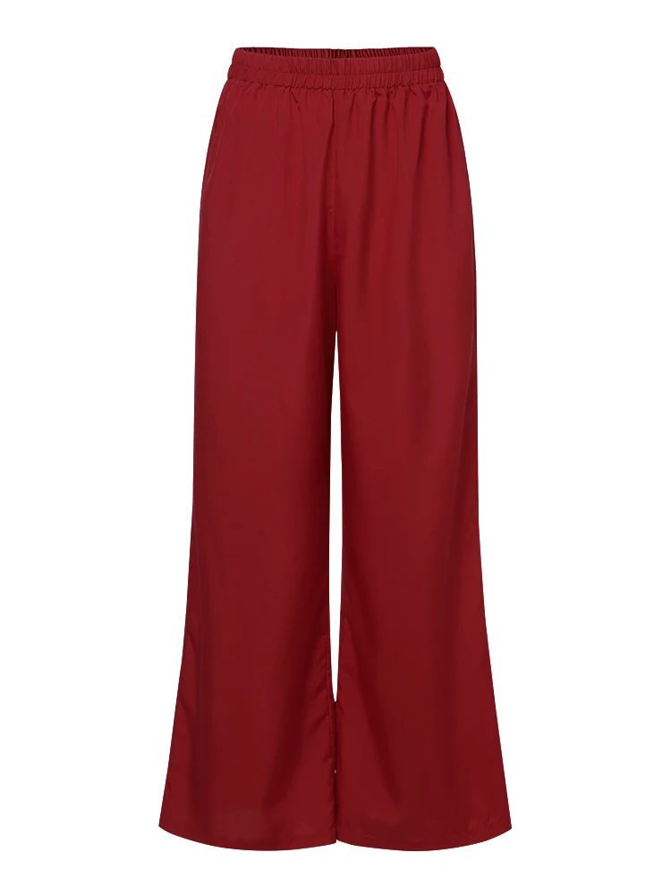 Women Pants Suits Office Lady Sets 2024 VONDA Summer Sexy Off Sholuder Tops Elastic Waist Trousers Casual Loose Matching Sets
