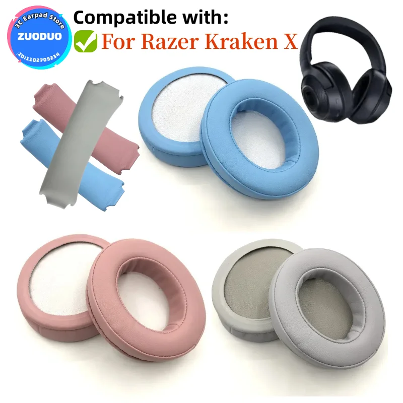 

For Razer Kraken X Headphone Headset EarPads 1 Pair Replacement foam Ear Pads pillow Cushion Cover