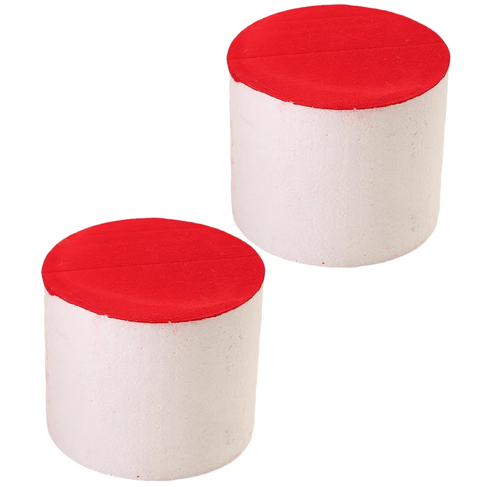 2 Pcs Boxes for Bouquets Foam Artificial Flowers Blocks Round Floral Mud Base Plant Arrangements Supplies