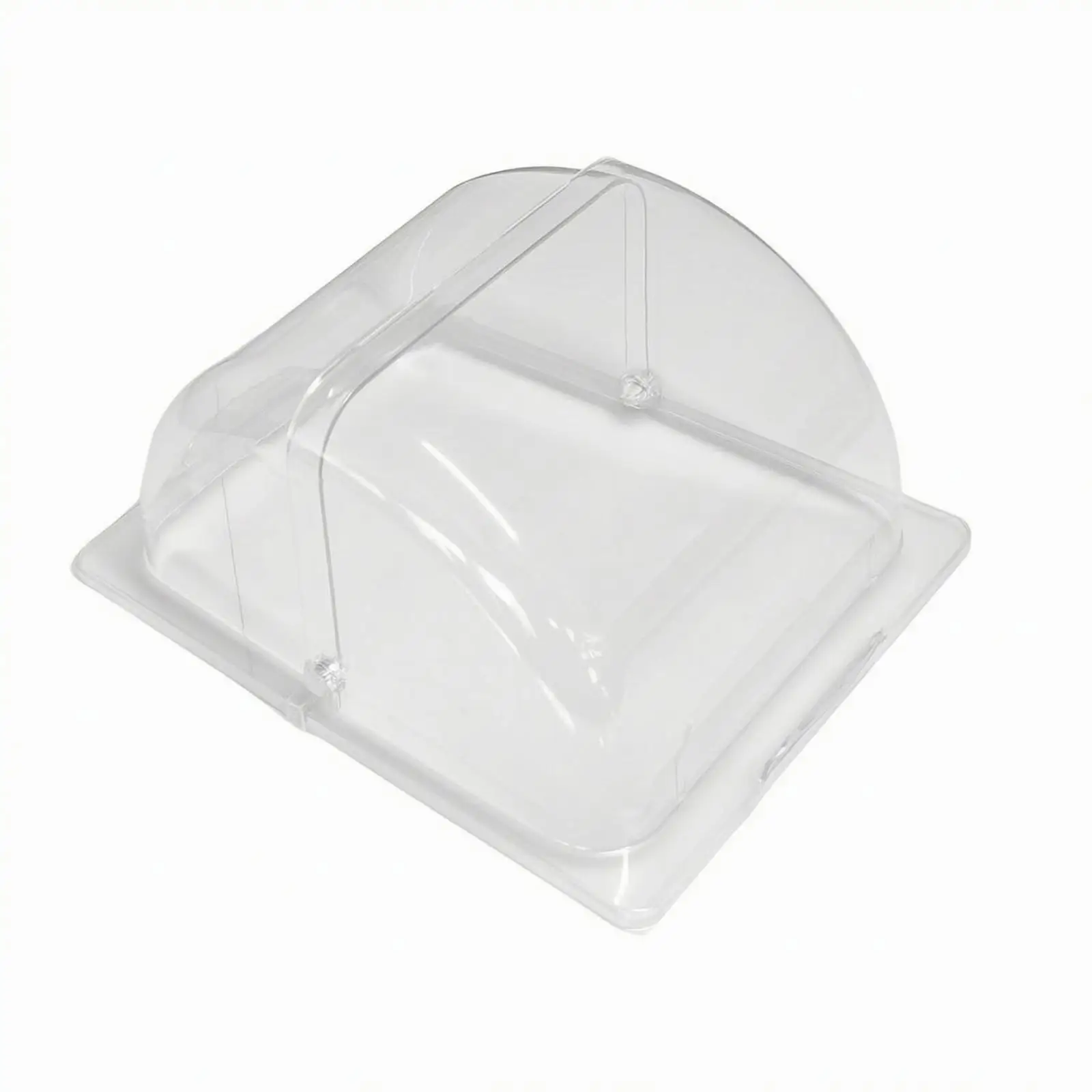 Transparent Cake Stand Cover with Flat Tray and Handle for Bakery Dessert Display Case Protector for Pastry Cupcake Showcase